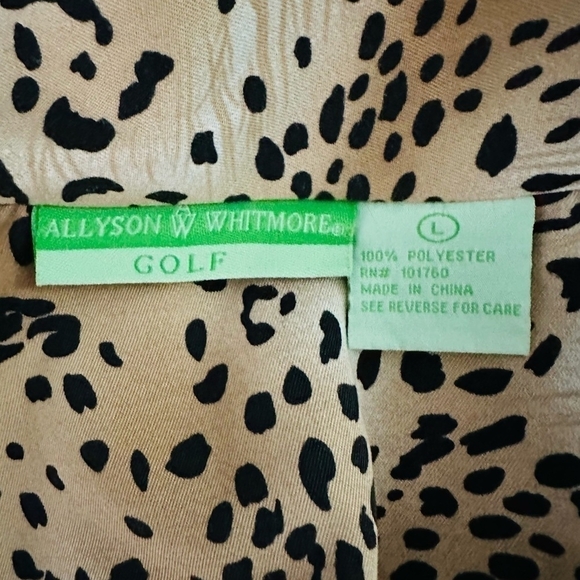 Women’s Jacket ALLYSON W WHITMORE GOLF Jacket Cheetah Print Zip Front Jacket - Picture 11 of 11